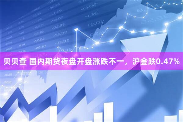 贝贝查 国内期货夜盘开盘涨跌不一，沪金跌0.47%