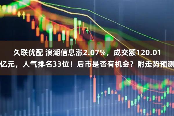 久联优配 浪潮信息涨2.07%，成交额120.01亿元，人气排名33位！后市是否有机会？附走势预测